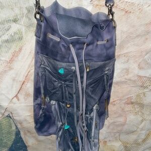 Free People Gypsy Ultra Suede Tasseled Charmed Crossbody